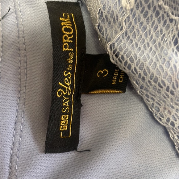 Blue Lacey ball gown, never worn, - Picture 3 of 5